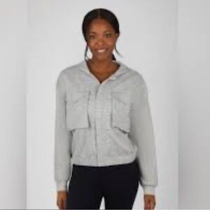 NWT Yogalicious Scuba Autumn Elastic Hem Zip Up Hooded Jacket Sz: S